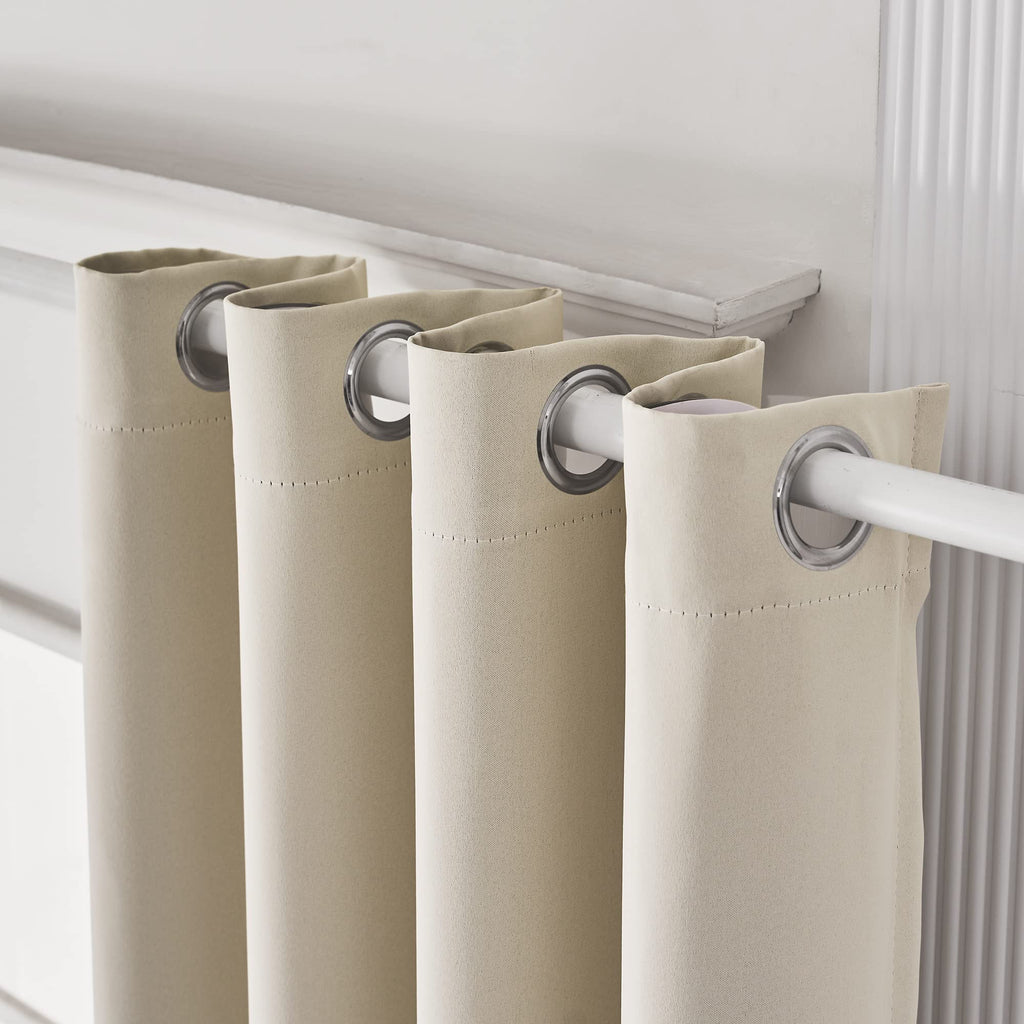 Blackout Extra Long Curtains, 95% Room Darkening Draperies for High Ceiling, Soft Textured Thermal Insualted Blackout