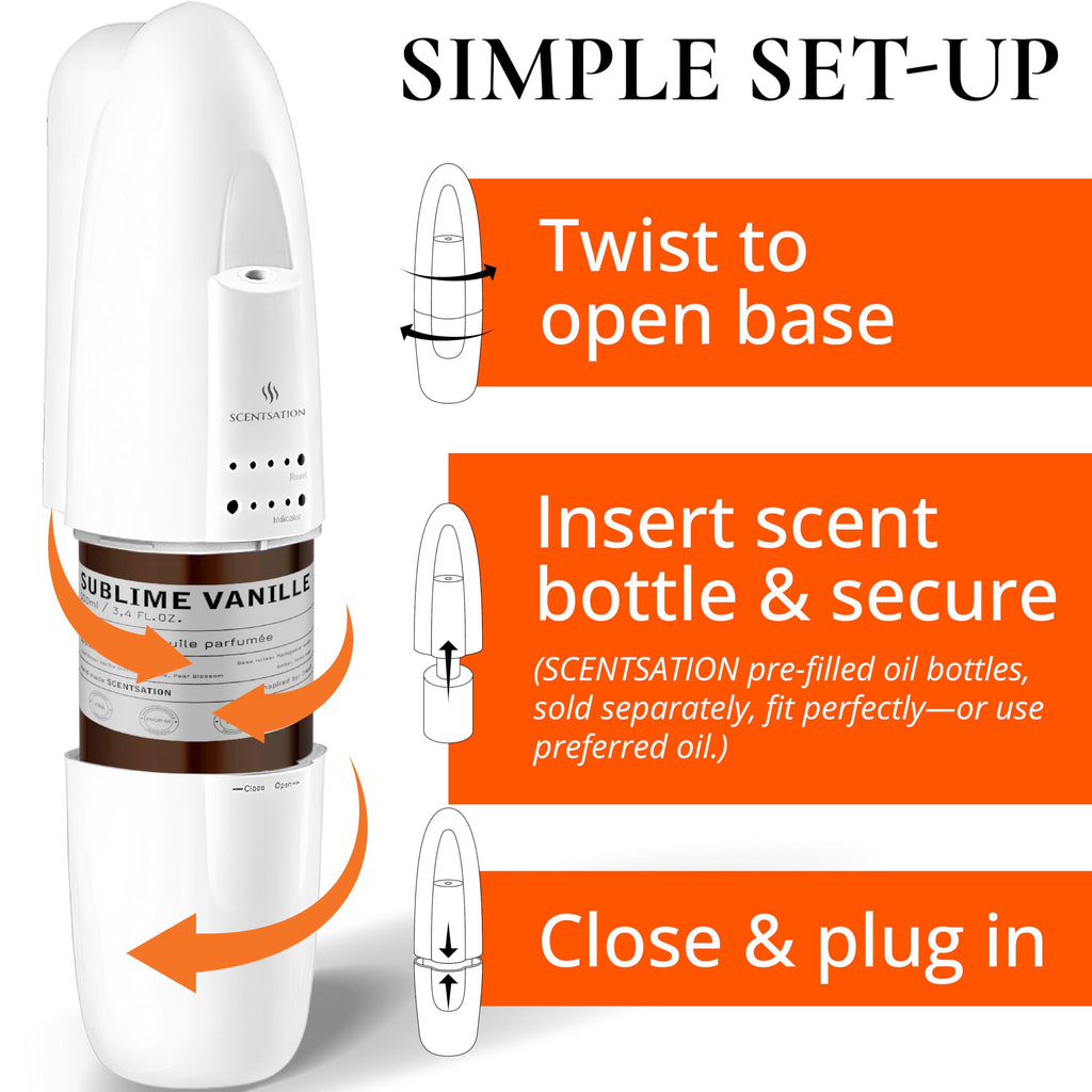 Plug-in Essential Oil Diffuser - Smart Advanced Nanotechnology (SAN) - Silent & Waterless Aromatherapy - Cold Air