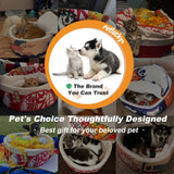 Ramen Noodle Dog & Cat Bed,Keep Warm and Super Soft Creative Pet Nest for Indoor Cats,Removable Washable Cushion for