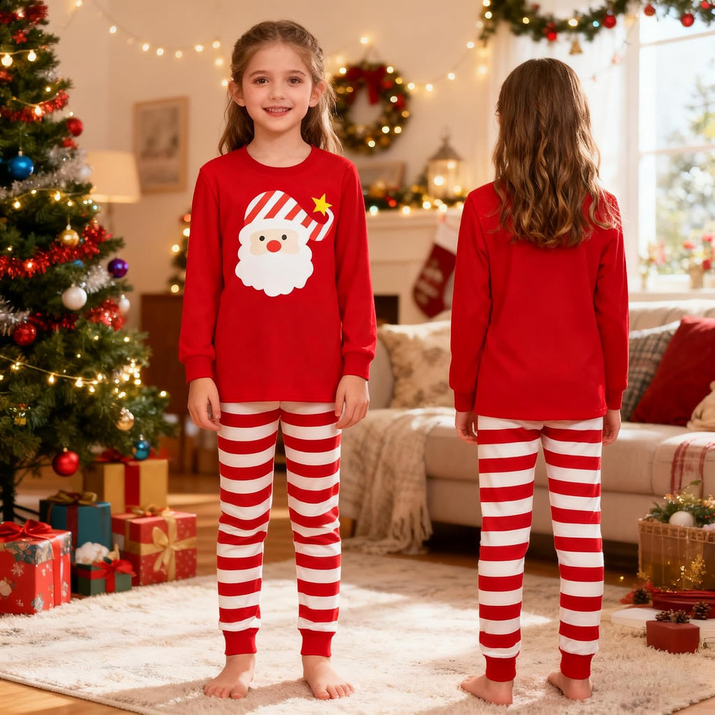 Christmas Pajamas Holiday Long Sleeve Sleepwear for Kids