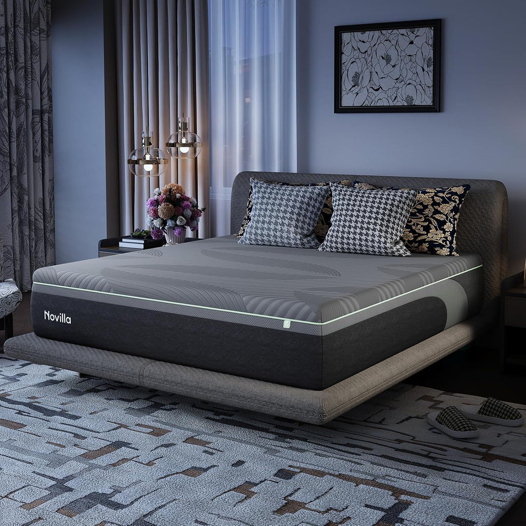 AiryFlow Queen Mattress 14 Inch, Gel Memory Foam Mattress Queen | for Cool Night & Spinal Alignment, Pressure Relief