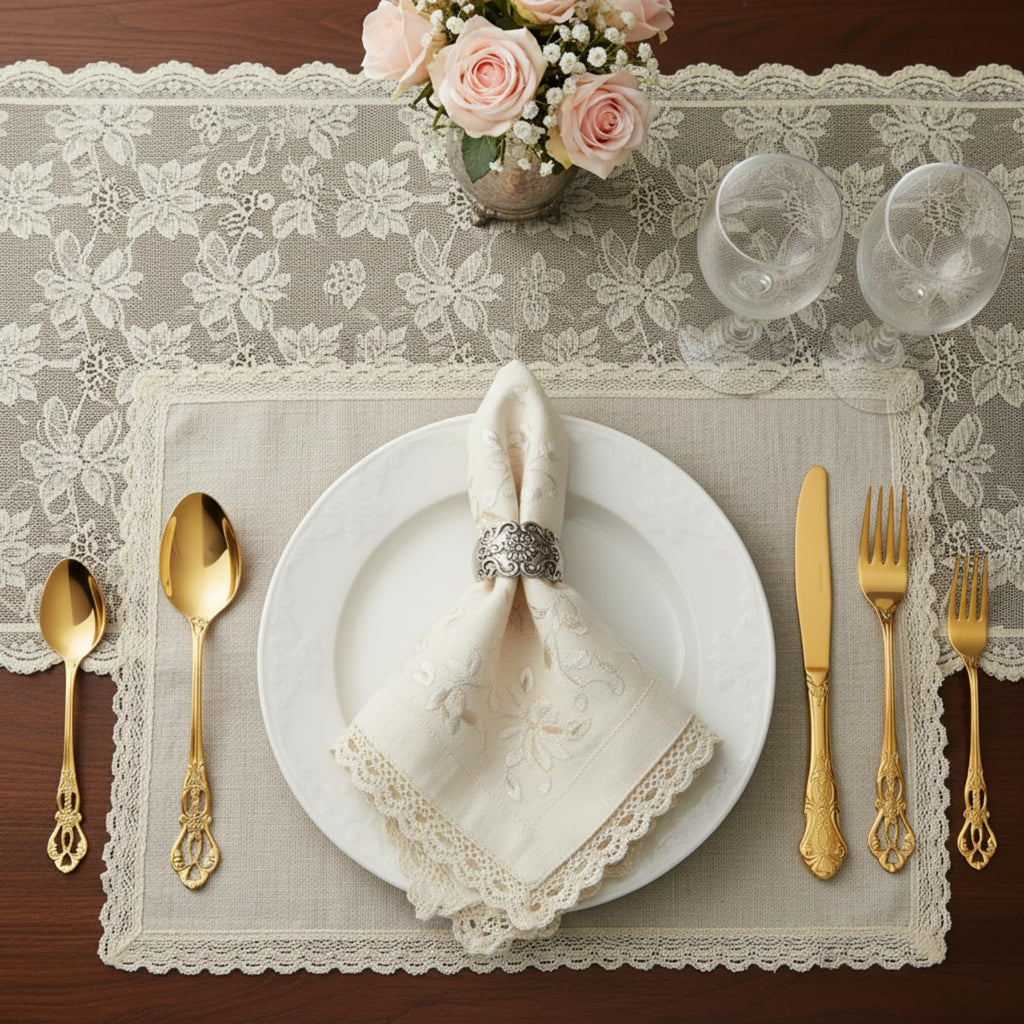 40 Pcs Gold Stainless Steel Flatware Set, Retro Vintage Silverware with Forks Spoons Knives Mirror Polished Cutlery