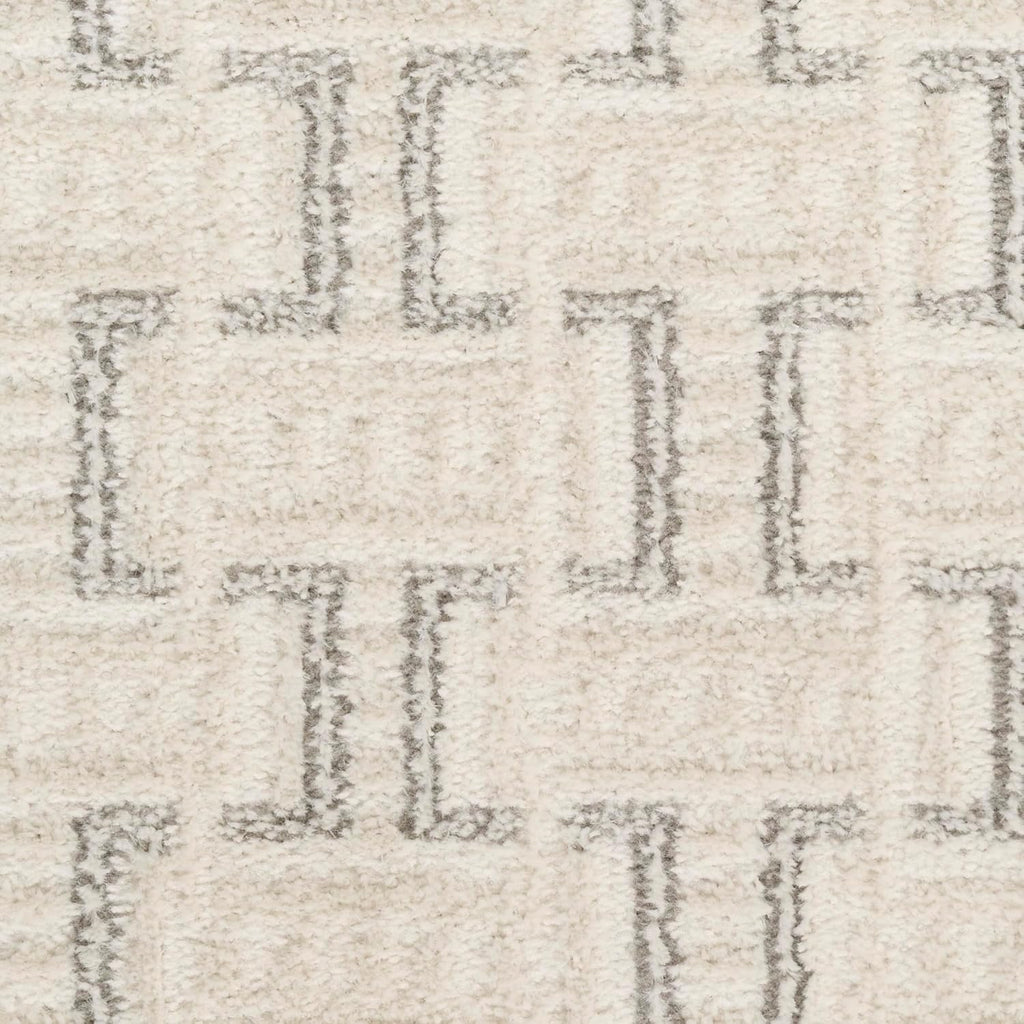 Home Nordic Ivory Grey Area Rug - Easy Clean, Non Shedding, Bed Room, Living Room, Dining Room, Kitchen (5' x