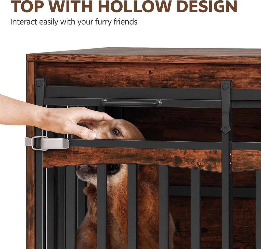Dog Crate for 2 Medium Dogs, Double Dog Crate Furniture