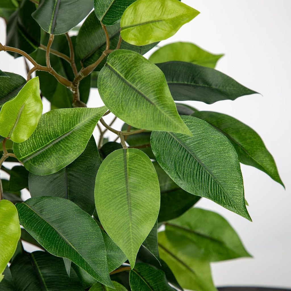 Fake Plant 15.7" Artificial Plants Indoor Small Ficus Potted Plants Silk Plants Faux Topiary Plant Bathroom Bedroom