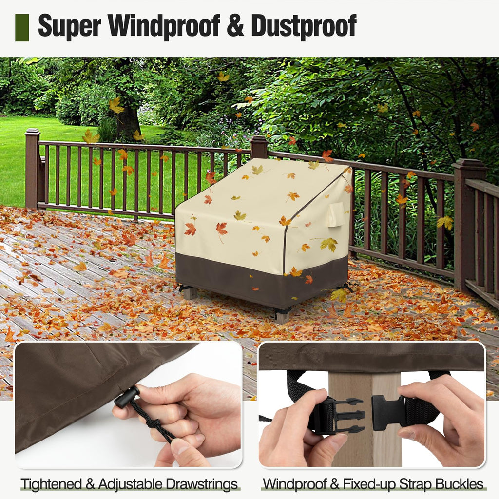 Waterproof, Outdoor Furniture Covers for Rocking & Adirondack Chairs, Fits up to 32"W x 37"D x 36"H, Moisture-proof &