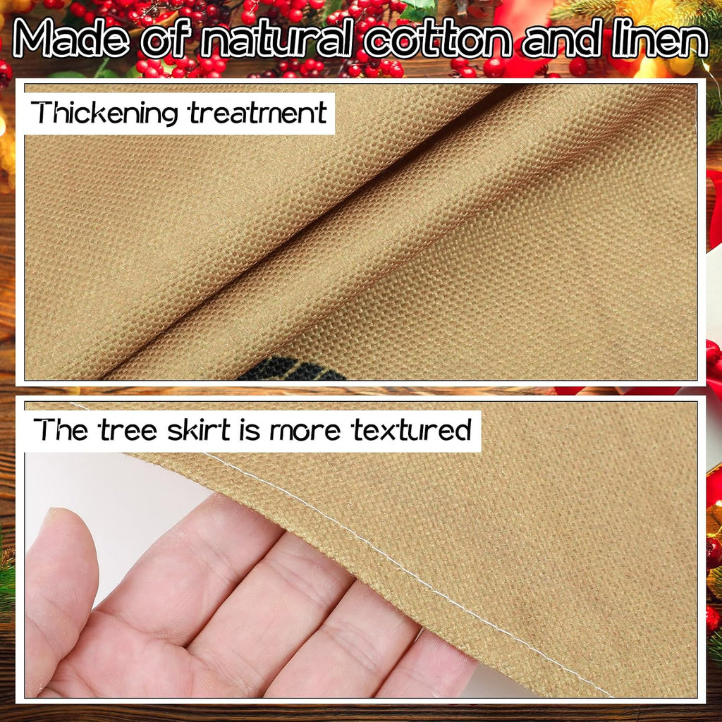 48 Inch Wizard Burlap Christmas Tree Skirt Double Layer Holiday