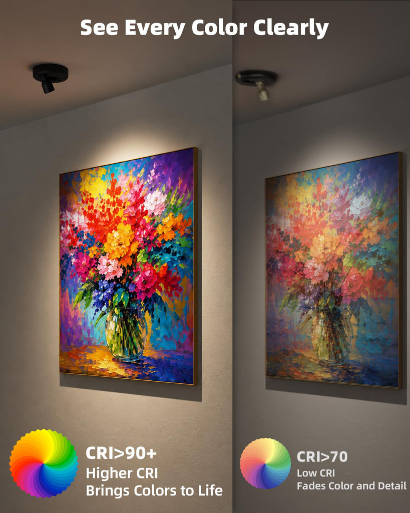 Spotlight Indoor, Rechargeable Battery Picture Lights, Wireless Uplights with Remote, Dimmable, ⁠3 Color