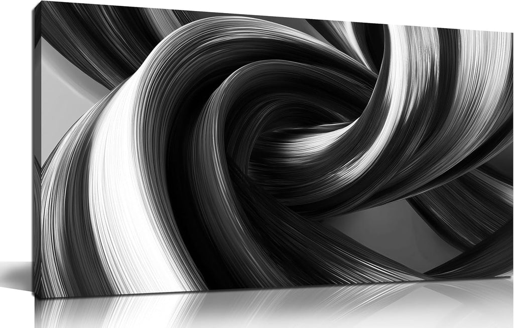 Abstract Canvas Wall Art Black and White Wall Decor Minimalist Wall Art