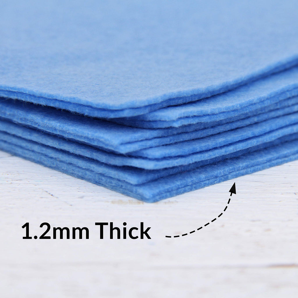 Light Blue Premium Felt by the Yard - 36" Wide, 1.2mm Thick