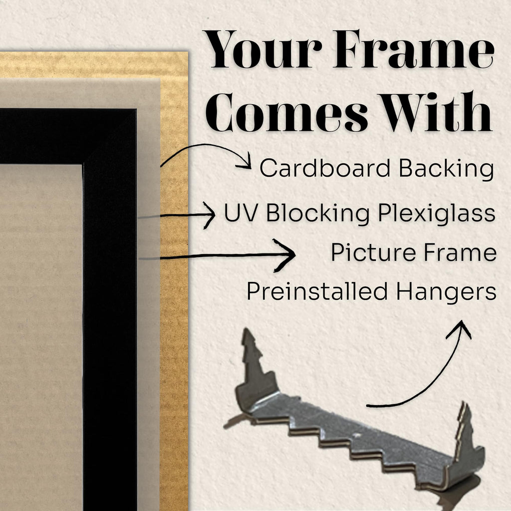 Barnwood Gray A6 Picture Frame .75" Inch Wide - Handmade American Solid Wood Picture Frames with Preinstalled Hangers
