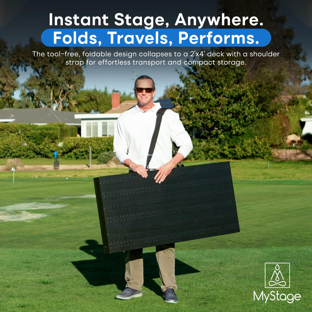 4'x4' Portable Stage, Mini Legs 8-10" + Standard