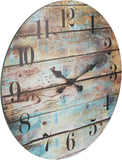 Stonebriar Vintage Farmhouse Wooden 23 Inch Round Battery Operated Hanging Wall Clock