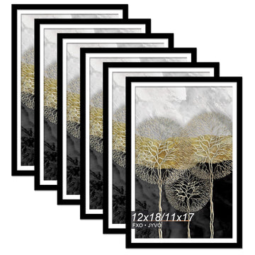 12x18 Picture Frame Set of 6 for Photo Poster Horizontally/Vertically