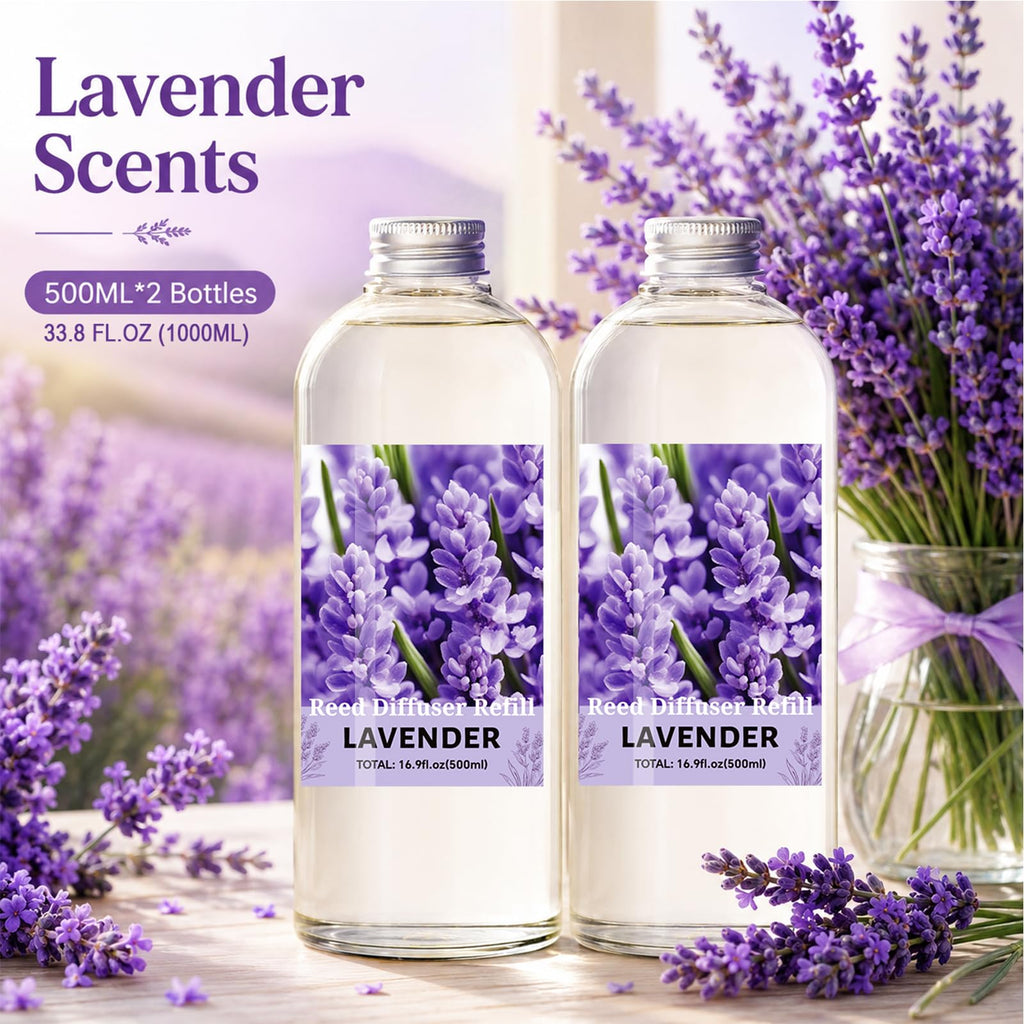 Reed Diffuser Oil Refill, Lavender Scent Diffuser Refill 33.8 Fl Oz