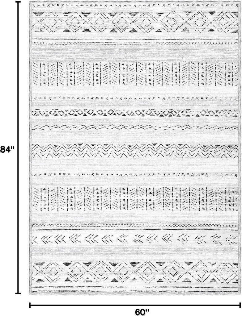 Washable Area Rugs Boho Living Room Rug Non Slip