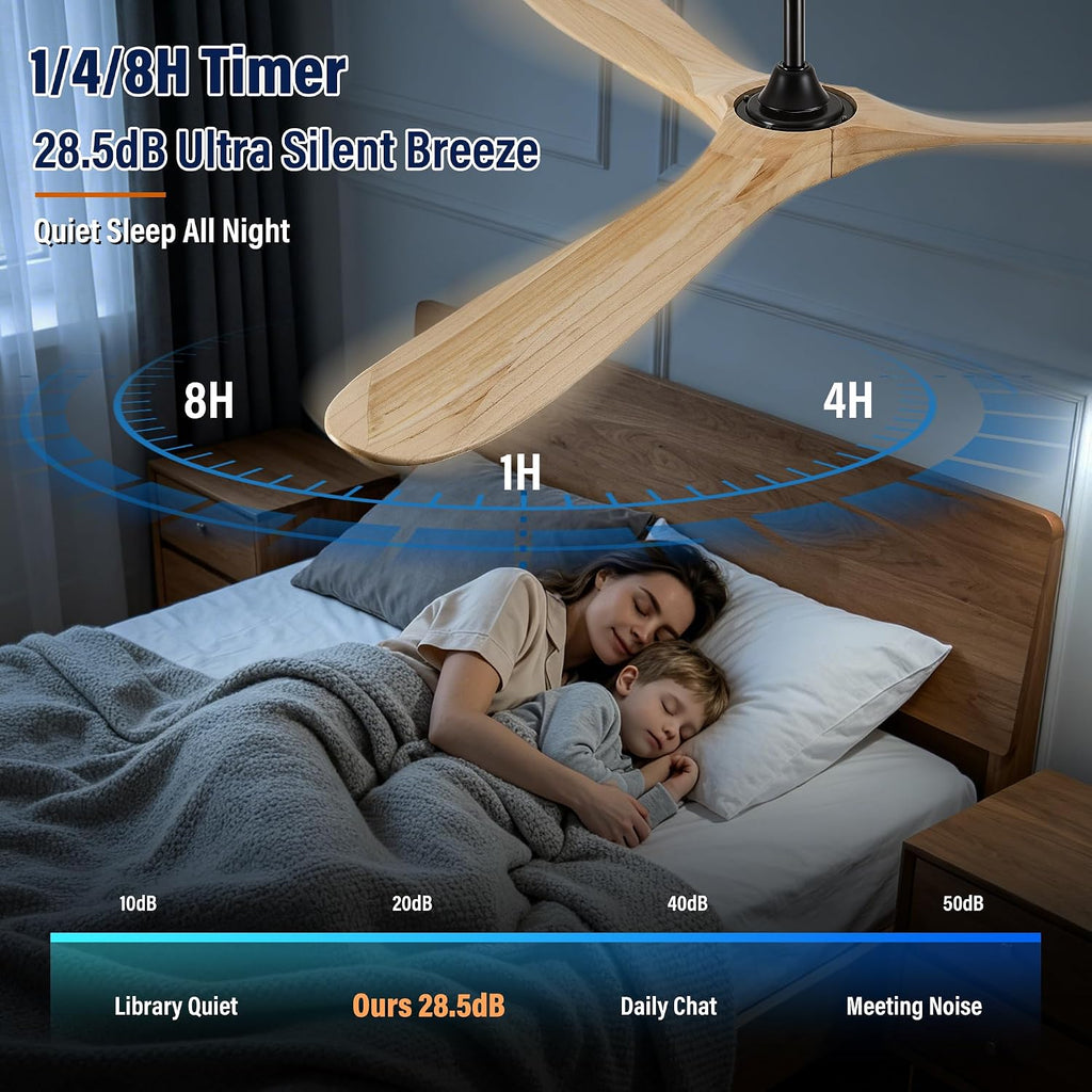 Inspired Maverick Style 72" wood ceiling fan, Matte Black