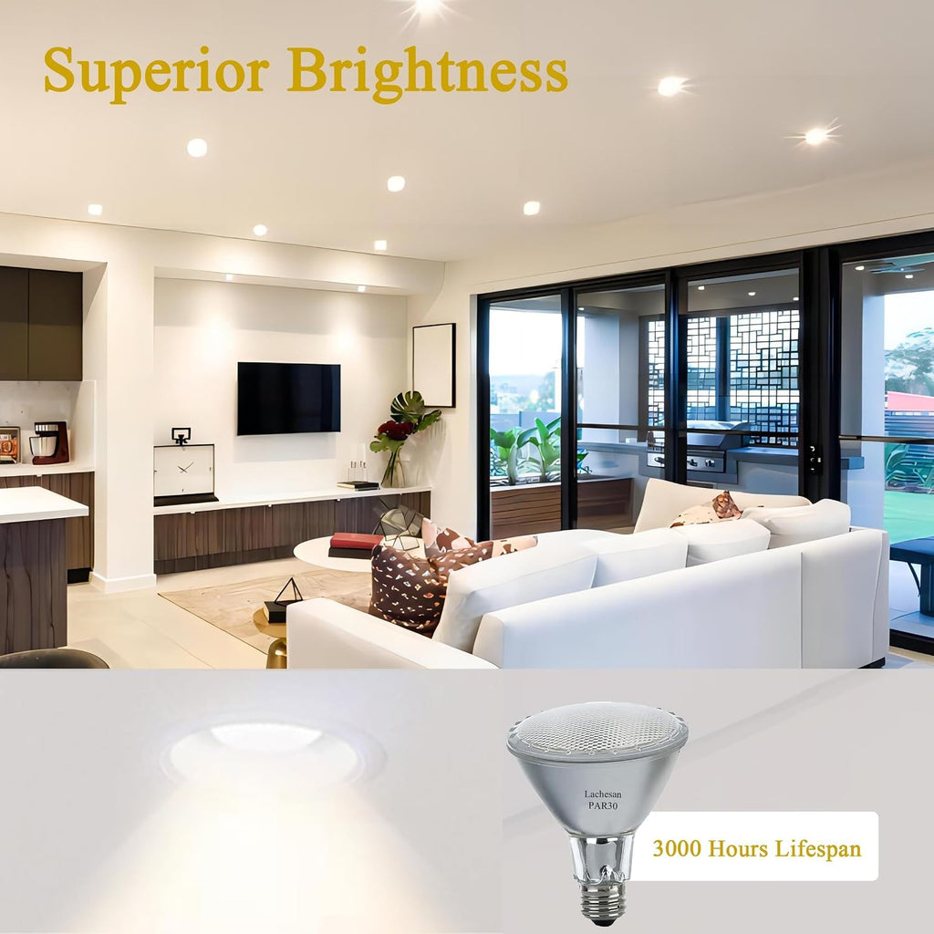 Halogen Par30 Long Neck Flood Bulb Dimmable 75W 120V E26 Base 6pcs2