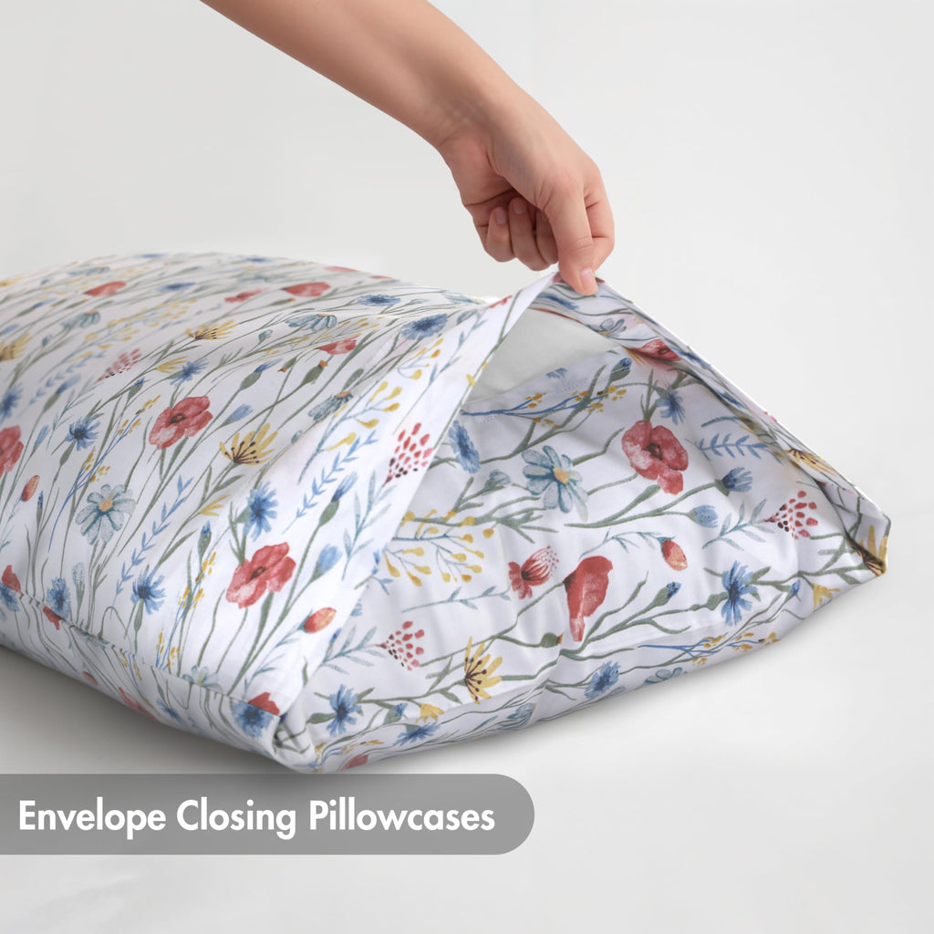 100% Cotton Sateen Sheet Set, Sweet Pea Fest