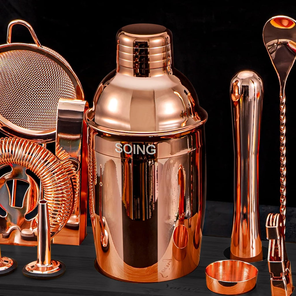 11-Piece Mixology Bartender Kit with Stand,Bar Kit Cocktail Shaker Set with All Essential Accessories:Martini - Set of 11