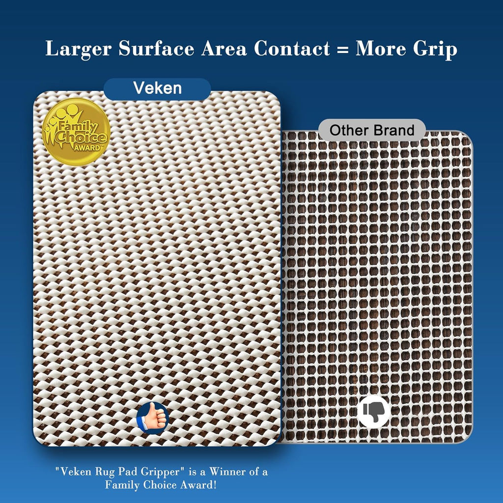7x10 Ft Rug Pad Gripper for Hardwood Floors, Non Slip Rug Pads for Area Rugs, Thick Rug Grippers for Tile Floors - Set of 99