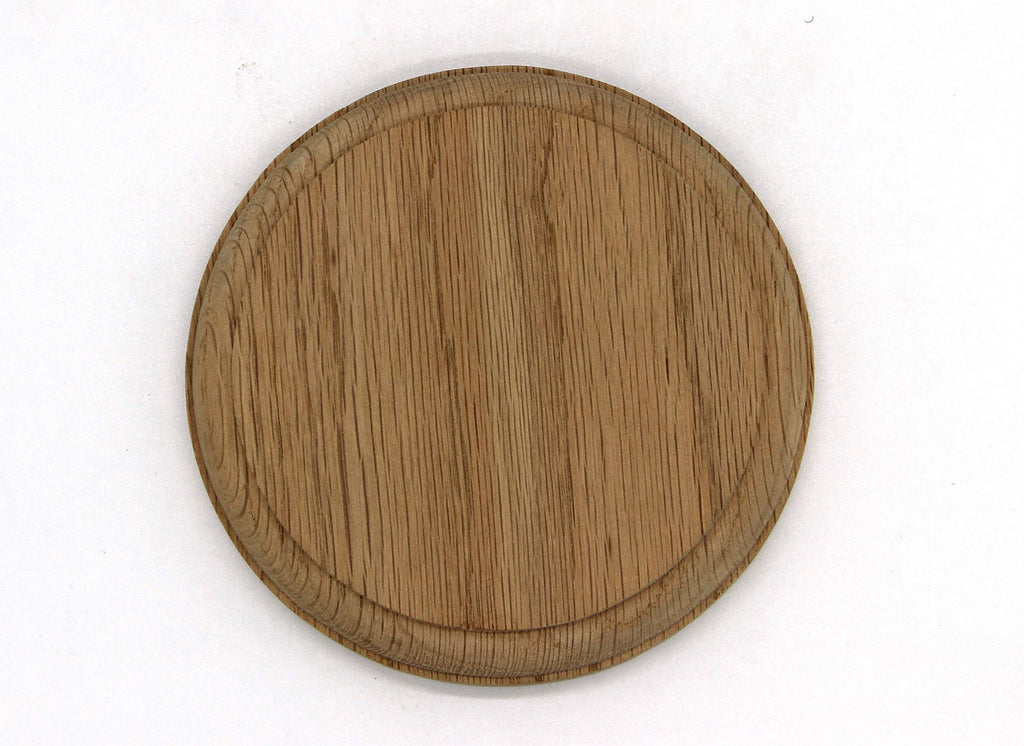 Red Oak Round Rosette, Solid Hardwood, 4 1/2" x 3/4", Stair Part Fitting