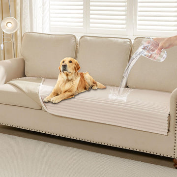 Waterproof Couch Cover for Dogs Washable, Faux Fur Pet Couch Covers for Sofa, Soft Dog Bed Cover Non-Slip Couch Covers