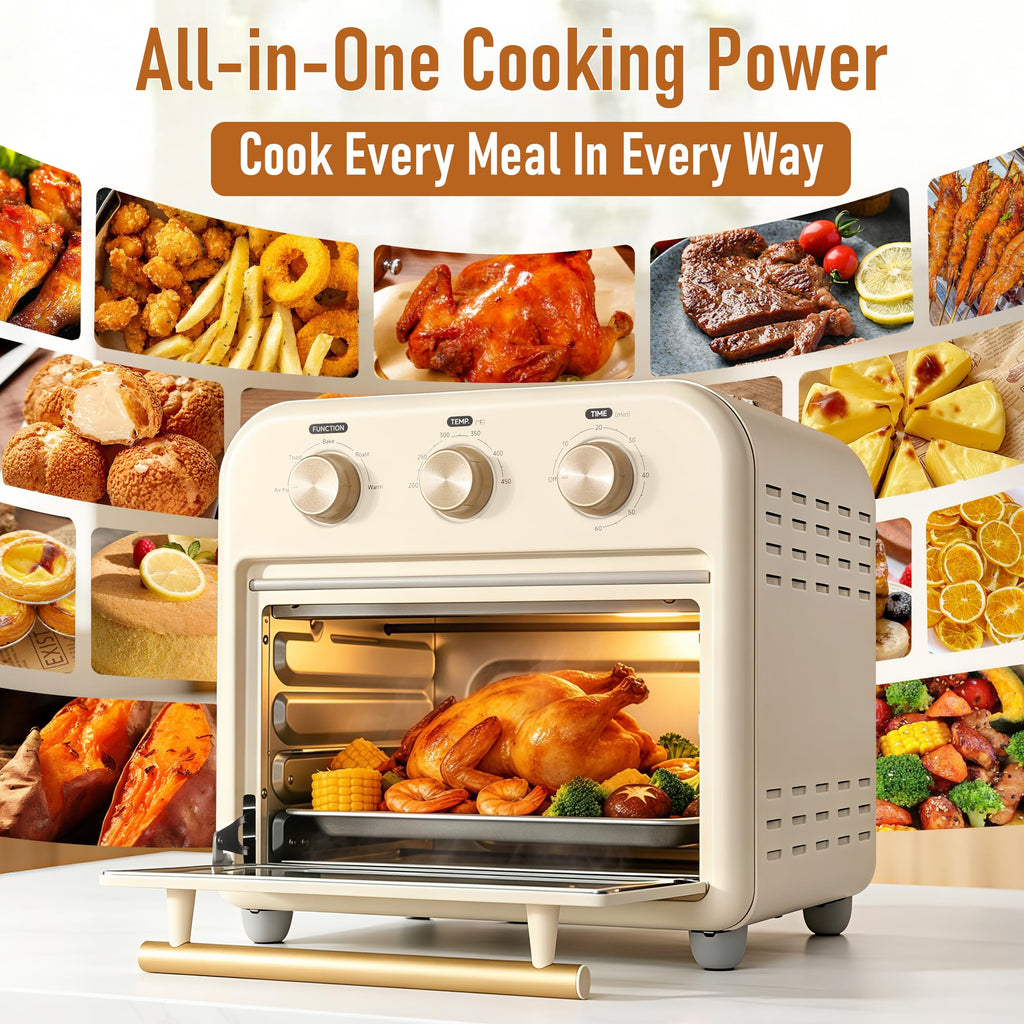 12 QT Toaster Oven Air Fryer Combo with Mechanical Knobs