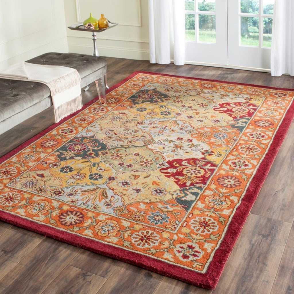 Heritage 12' x 15' Multi / Red Handmade Traditional Oriental Premium Wool Area Rug