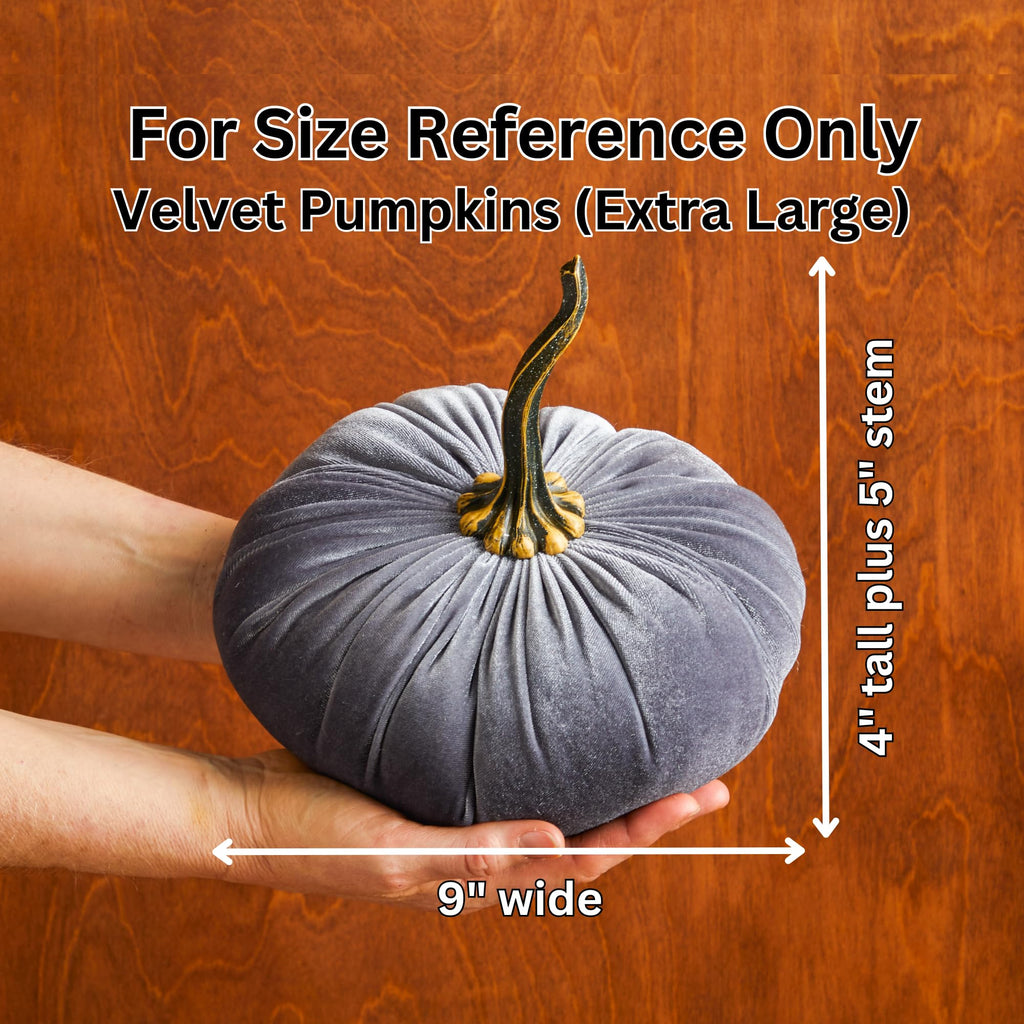 Slate Blue 9 Inch Velvet Pumpkin (Slate Blue)