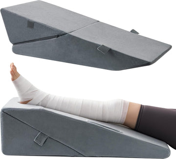 Adjustable Knee Wedge Pillow for Sleeping, Orthopedic Leg Elevation Pillow with Foam, Leg Pillow for Side Sleepers