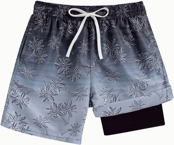 Boys Swim Trunks for Compression Liner Swimsuit Shorts Swimwear Boxer Bathing Suit