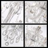 Luxury K9 Crystal Chandelier,18 Light,Contemporary Clear Crystal Ceiling Chandelier Lighting _Luxurious Modern Pendant Light Lamp Fixture E12 Base for Dinning Living Room (18 Lights) A110-B0B9L5K8J4
