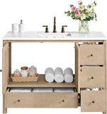 Alaterre Furniture Lucca Bathroom Vanity - Freestanding Cabinet Without Sink
