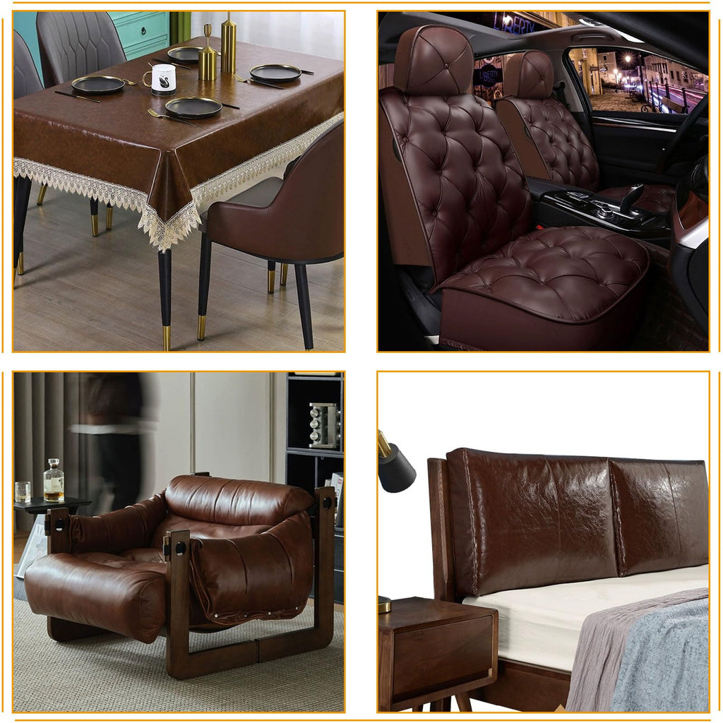 Faux Leather: Soft Vinyl Upholstery Leather 54" x 36"