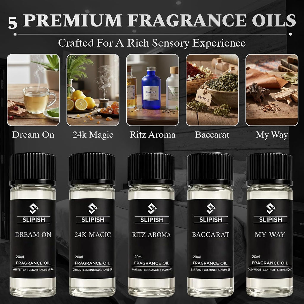 Hotel Diffuser Oil Discovery Kit - 5 × 20ml Fragrance Oils | Inspired by Elite 5-Star Hotel Scents | Aromatherapy