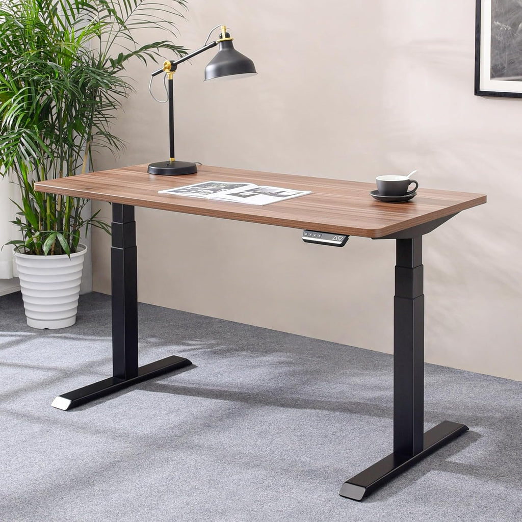 Dual Motor Standing Desk Frame 3 Tier Legs Sit Stand up Electric Height Adjustable Desk Base (Black)