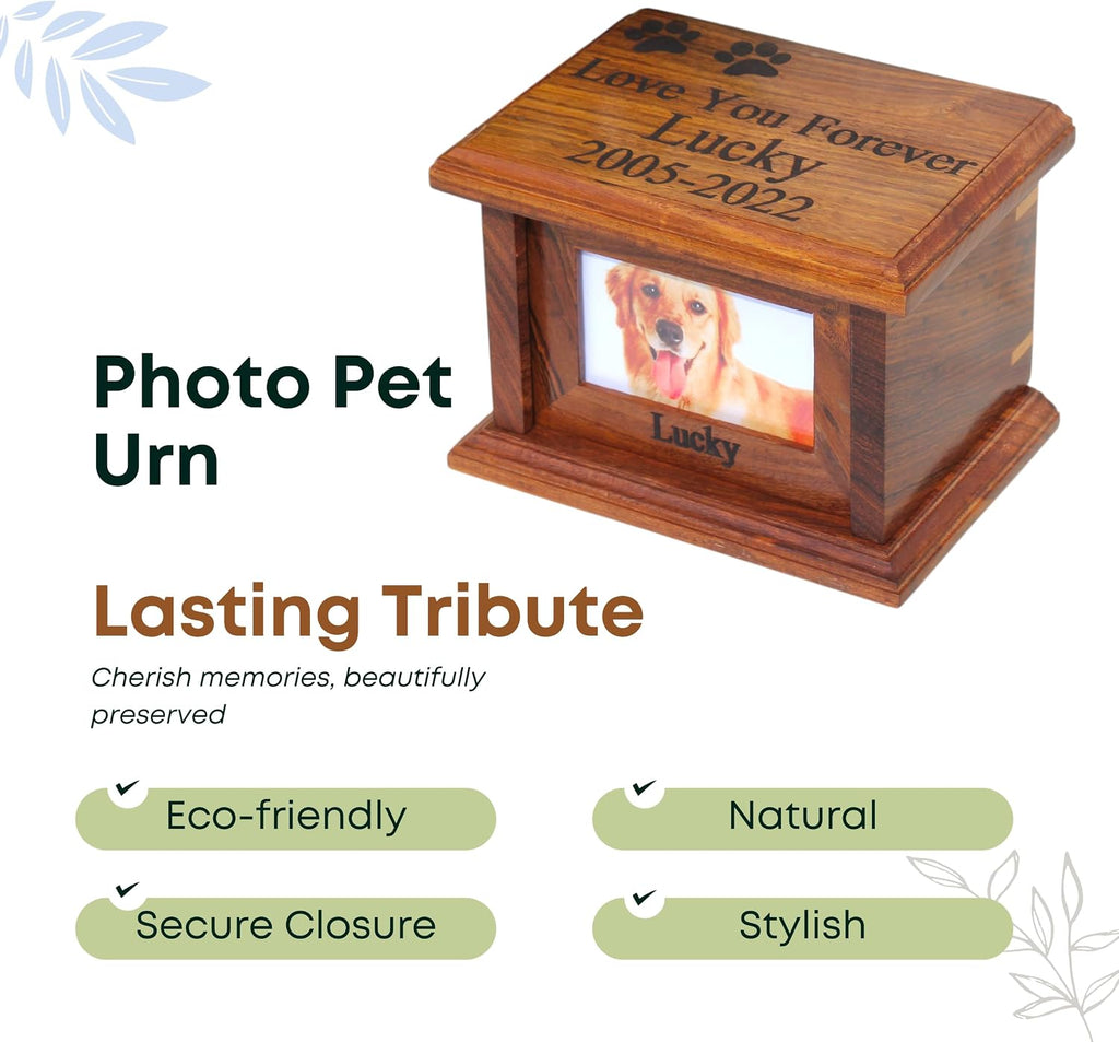Pet urns for Dogs, Dog urns for Ashes, Wood Pet urn for Cats, Wooden urn for Pet Ashes, Keepsake for Animals, Pet