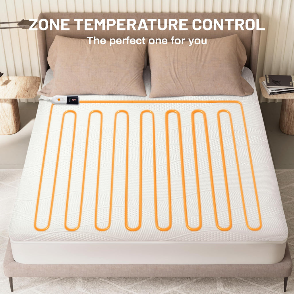 Heated Mattress Pad Twin XL Size, Bed Warmer with One Controller