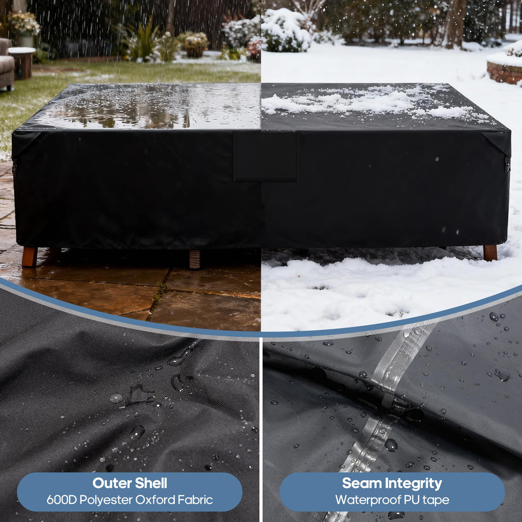 Outdoor Furniture Cover 600D Waterproof Patio Sofa Cover 111" X 74"