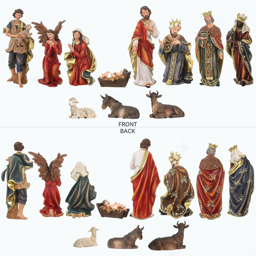 15in Large Nativity Scene Figurines, 12-Piece Nativity Sets & Figures