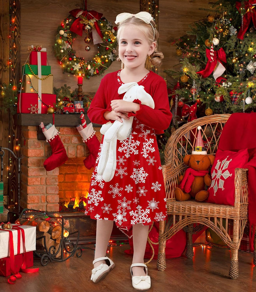 Girl Sleeveless Dresses with Long Sleeve Ruffle Cardigan