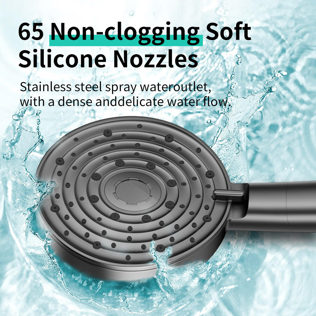 10-Mode Filtered Handheld Shower Head - Gunmetal, High Pressure
