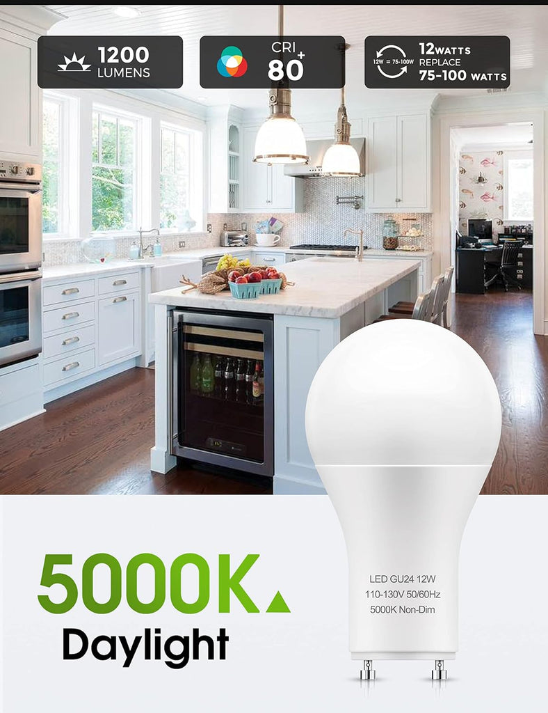 GU24 Base LED Light Bulb, 1200Lumen 12Watt