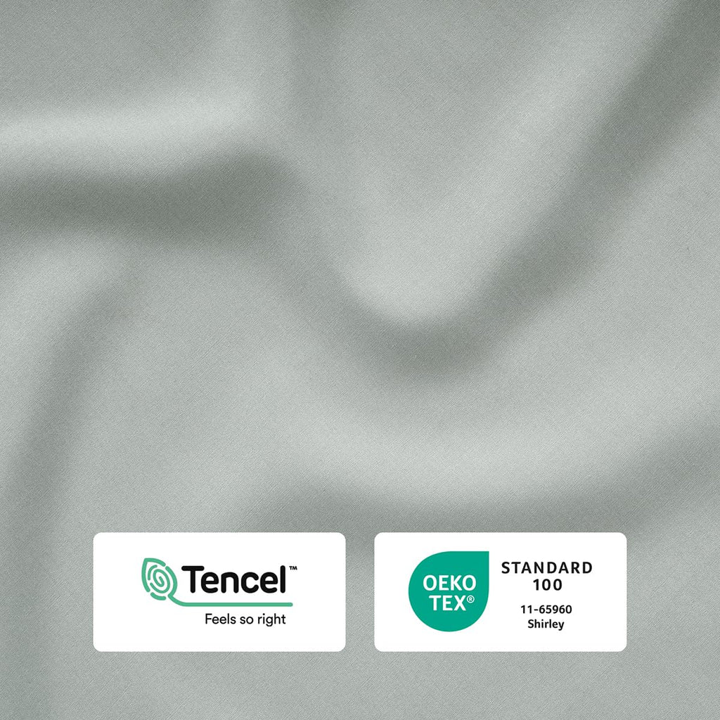 King Bed Sheet Set, Tencel Eucalyptus, Lunar Rock, Cooling Soft, 4Pc