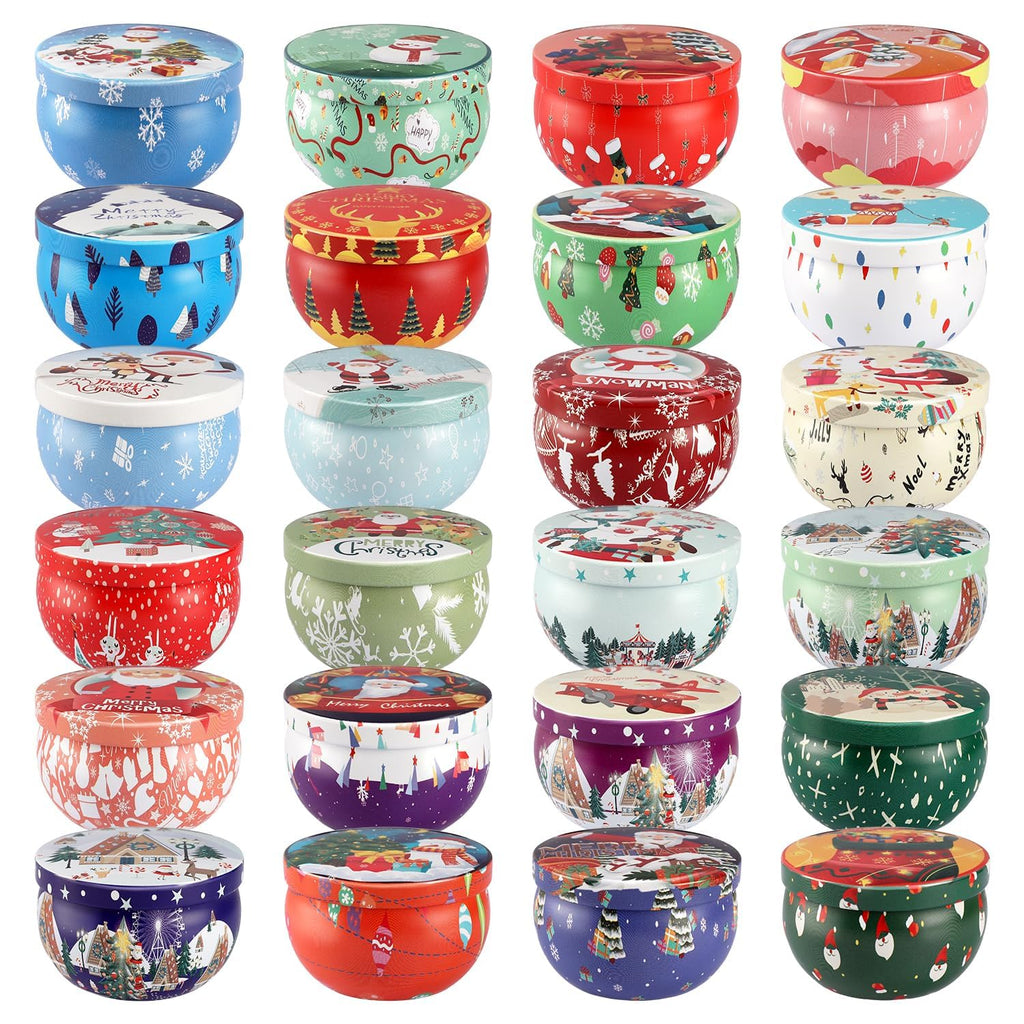 24 Pack Christmas Scented Candles, Soy Wax Gift Set