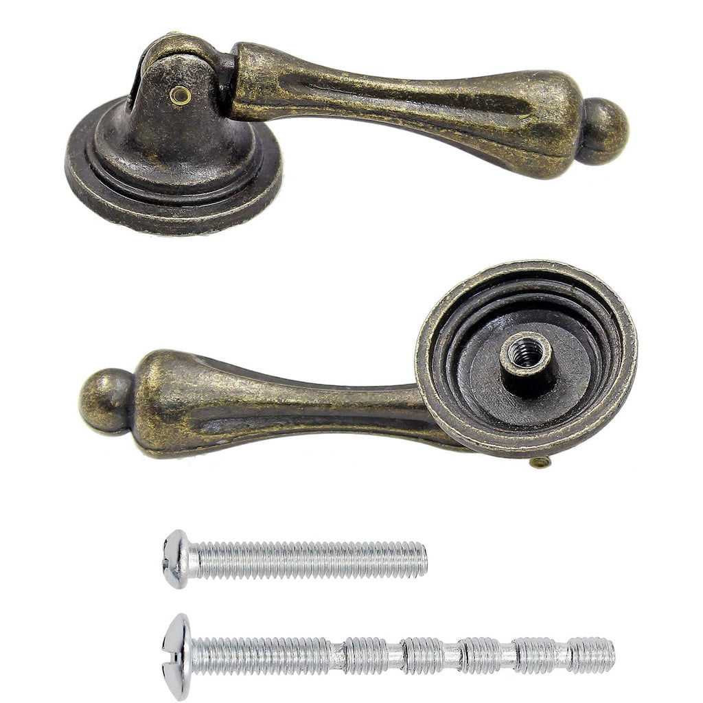 6Pcs Antique Bronze Tear Drop Pulls