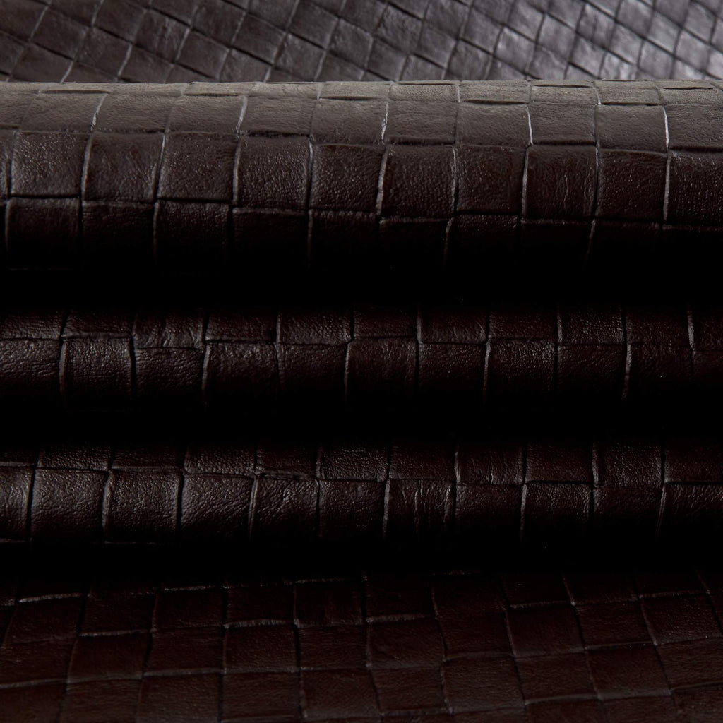 Faux Leather Tile Basketweave Bistro, Fabric by the Yard