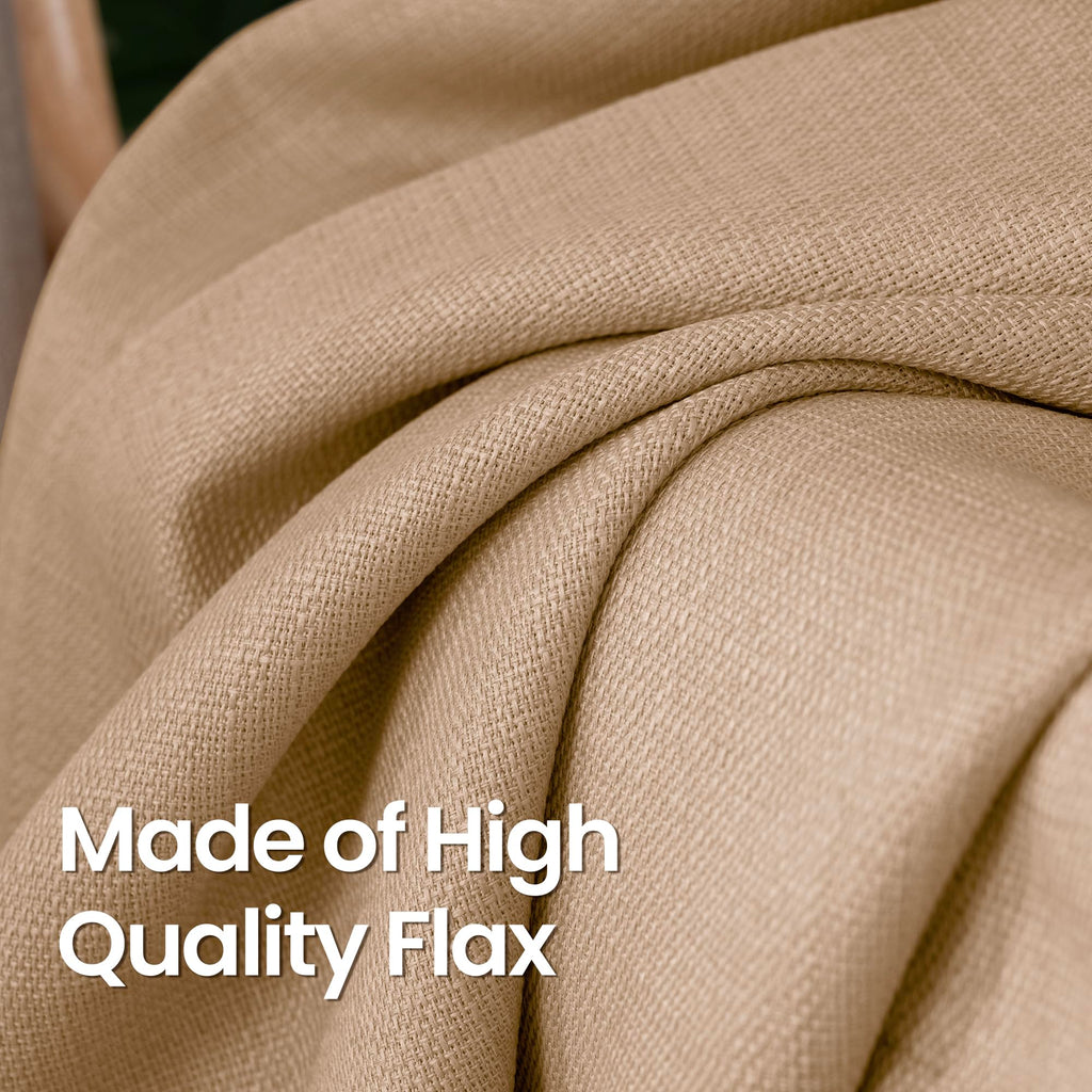 Tan Curtains 84 Inch Long - Burlap 2 Panels