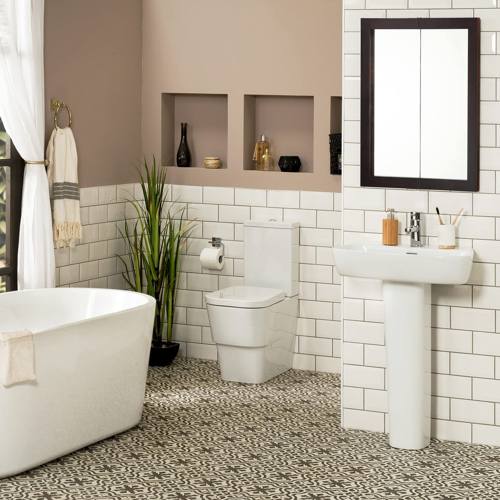 Ventura Medicine Cabinet Durable Espresso Assembled Frame Bathroom Wall Cabinet w/ Mirrored Doors, 24"